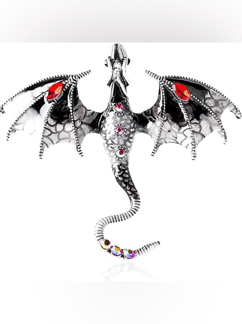 Fabulous Dragon 🐉 Brooch & Pendant (Black & Red)